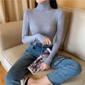 Women's Autumn Top Knitted Bottoming Shirt Turtleneck Sweater