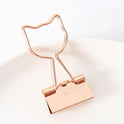 Creative Plating Gold Small Clip Office Style Long Tail Metal