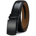 Double-sided Genuine Leather Alloy Grain Reverse Pull Simple Business Casual Pants Belt