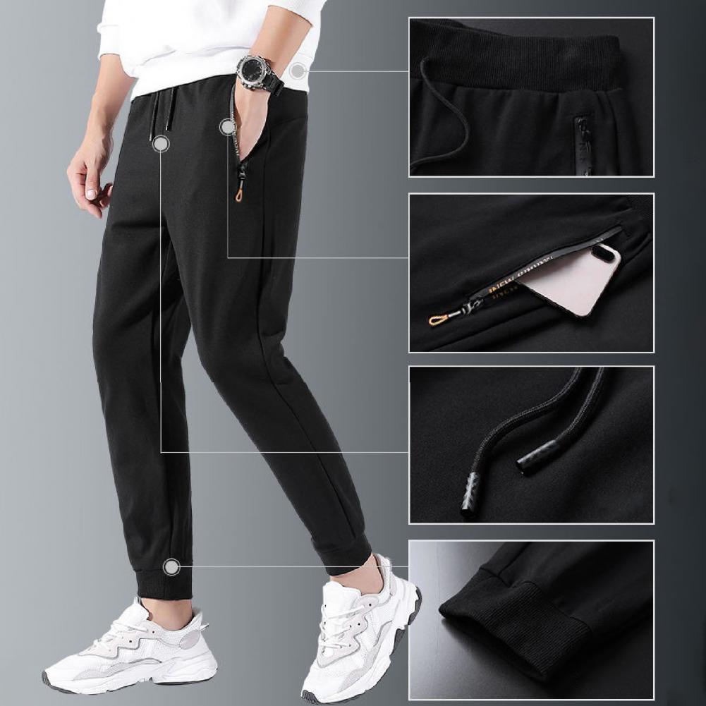 Men's Fashion Simple Casual Zipper Sweatpants