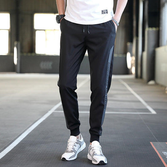 Ankle-length loose workwear casual trousers