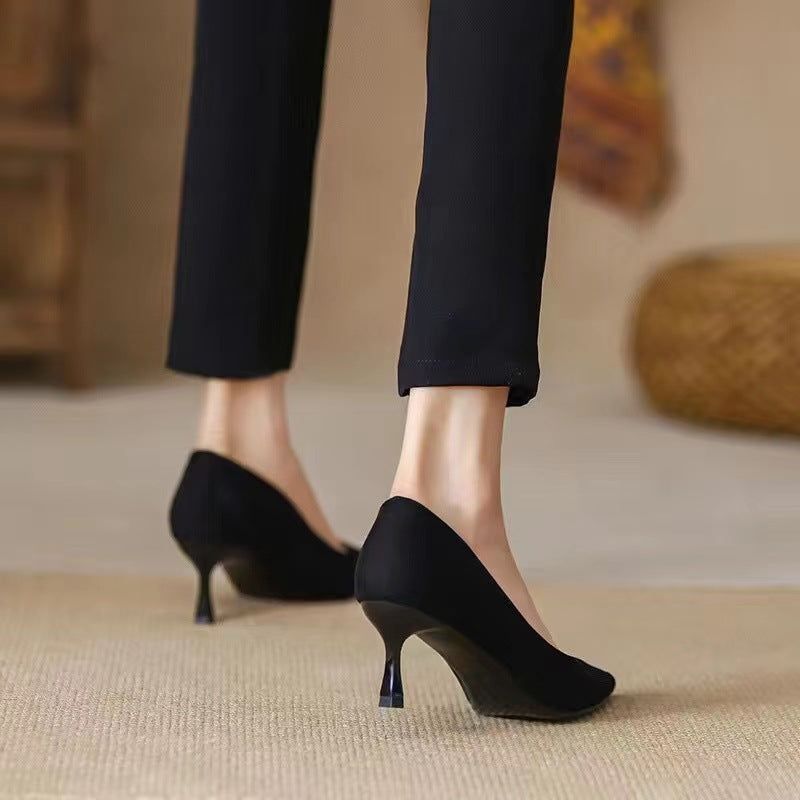 New Women's Shoes Workplace Work Shoes Black High Heels