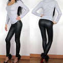 Matte Faux Leather High Waist Pencil Pants Skinny