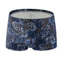 Printed Milk Silk Comfortable Breathable Multi-color Rose Boxers