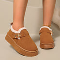 Women's Closed-toe Cotton-padded Shoes Fleece-lined Thick