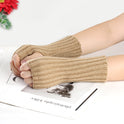 Knitting Wool Gloves Straight Arm Knitted Warm