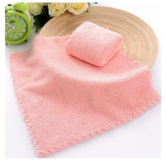 Coral Fleece Child Washing Face Small Tower