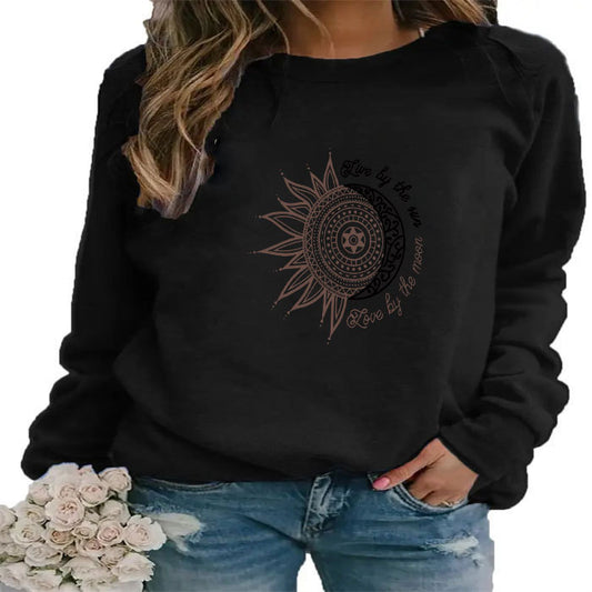 Trendy Round Neck Sweater Autumn Printing