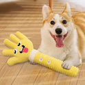 Dog Teething Plush Pet Teething Toys Palm-Shaped Squeaky Plush Chewing Toy Pet Supplies Bite Resistant Cute Plush Squeaky Dog To