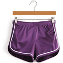 All-match Glossy Elastic High Waist Sports Shorts