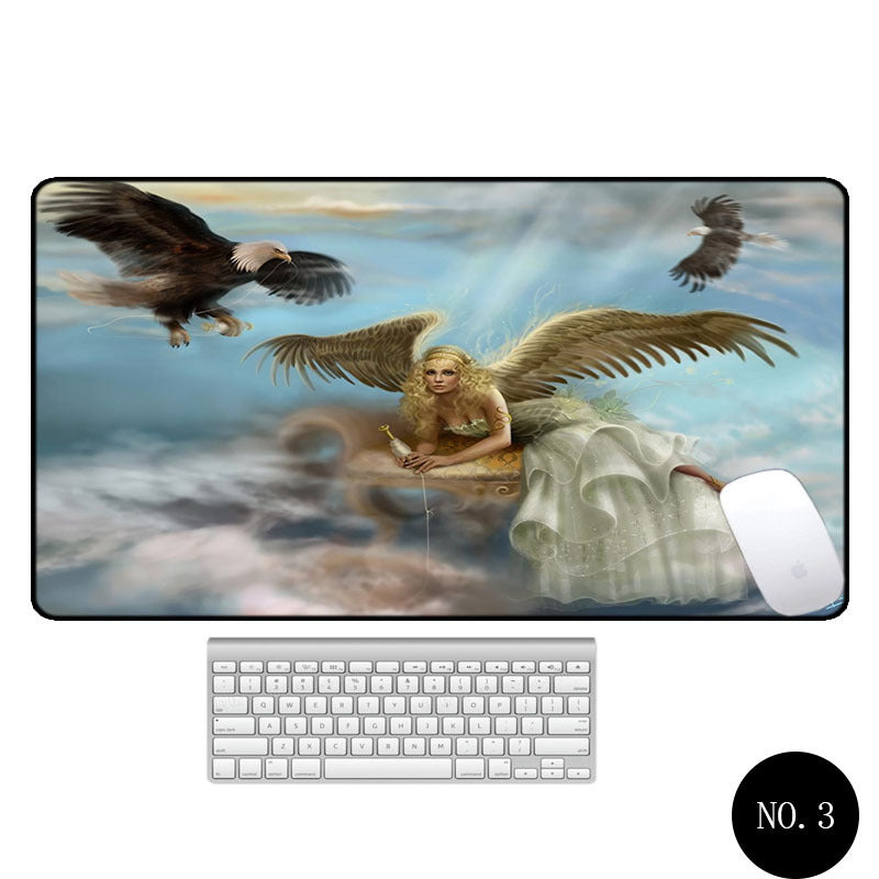 Angel Pattern Large Office Non-Slip Mouse Pad