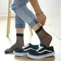 Short tube shallow mouth fishnet openwork socks