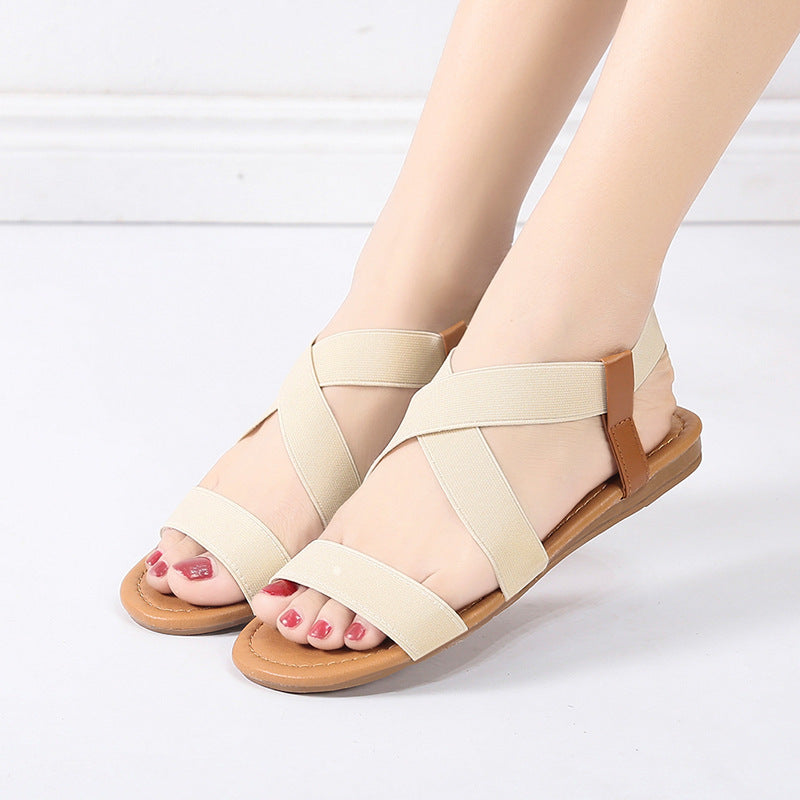 Flat bottom fish mouth sandals