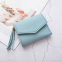 Short Women's Korean-style Tassel Small Wallet Simple Square Women's Coin Purse