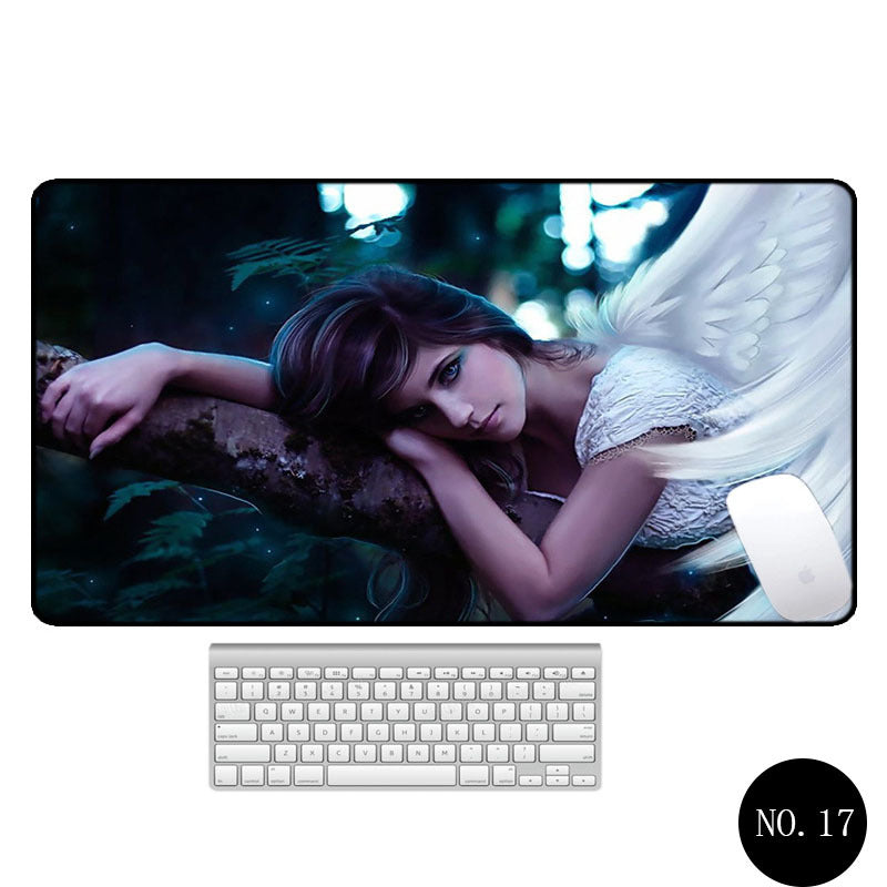 Angel Pattern Large Office Non-Slip Mouse Pad