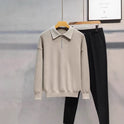 Polo Collar Slim Fit All-matching Base Sweater