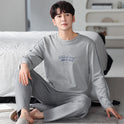 Pajamas Men's Cotton Long Sleeve