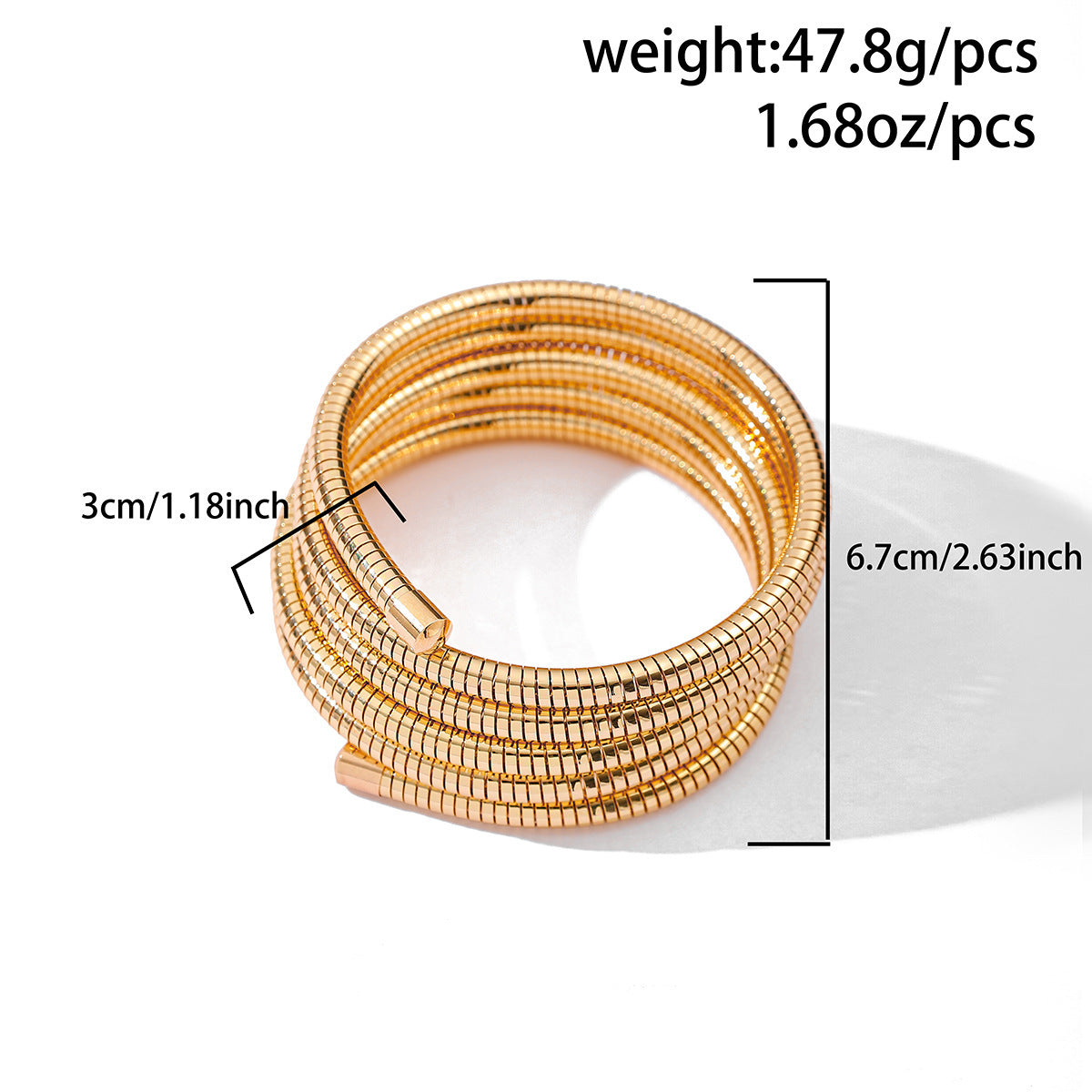 Exaggerated Multi-layer Bracelet Simple Alloy