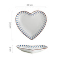 Hand Painted Bakeware Heart Shaped Plate Square Dumpling Plate