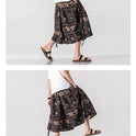 Men's Loose-fitting Chinese Style Elephant Flower Cropped Large Trunks Radish Beach Flower Pants