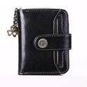 Oil Wax Genuine Leather Lady's Wallet European And American Style