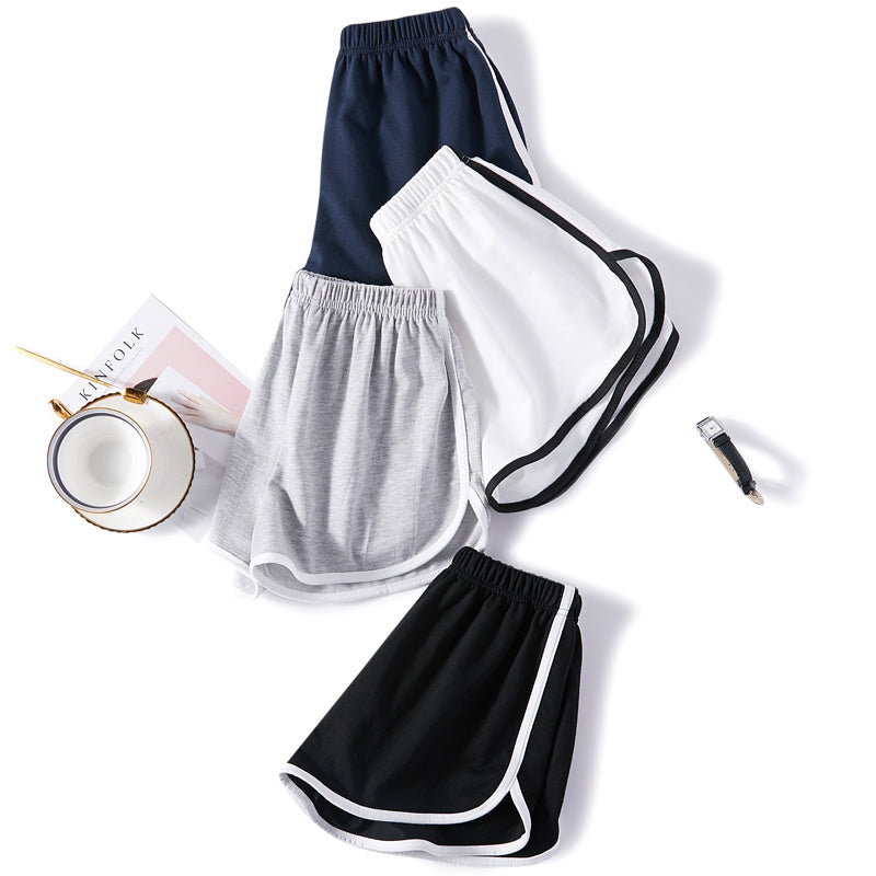 High waist three-quarter pants women's sports shorts