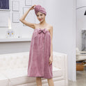 Coral Fleece Bath Skirt Wearable Bath Towels Soft Absorbent Not Easy To Fluff Korean Style