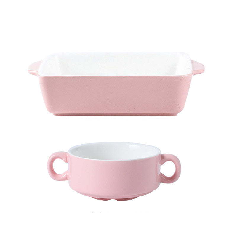 Ceramic baking bowl tableware combination set