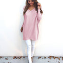 V-neck long sleeve women's thin sweater