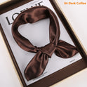 Solid Color Square Scarf Artificial Silk Small Square Towel