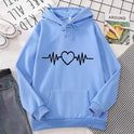 Fleece-lined Hoodie Sweater Couple's Tops Loose