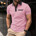 Slim Chest Pocket Short Sleeve Men