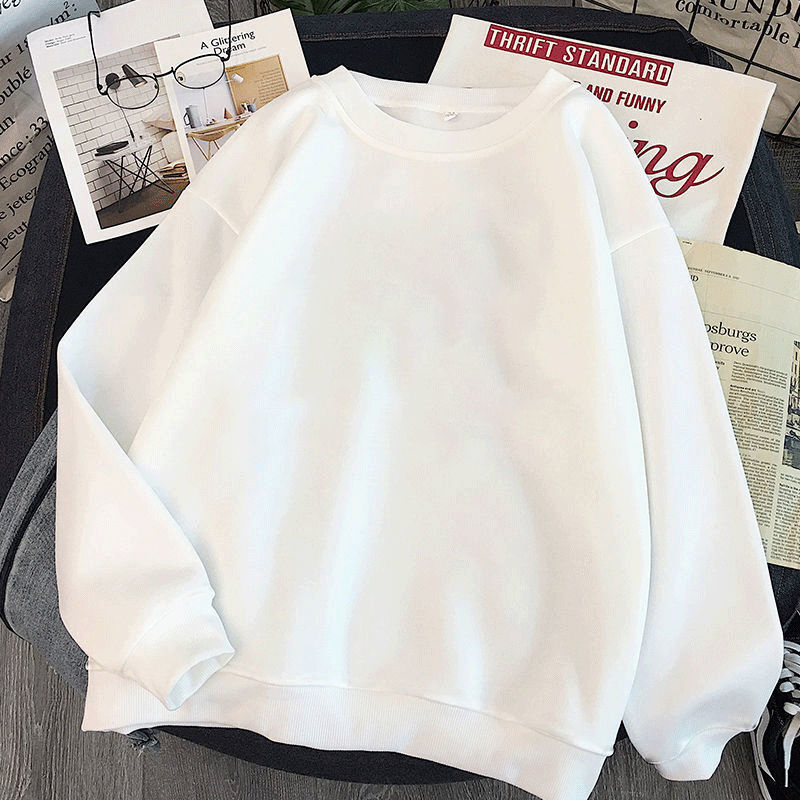 Casual Color Round Neck Sweater Men's And Women's Long-sleeved Pullover Top