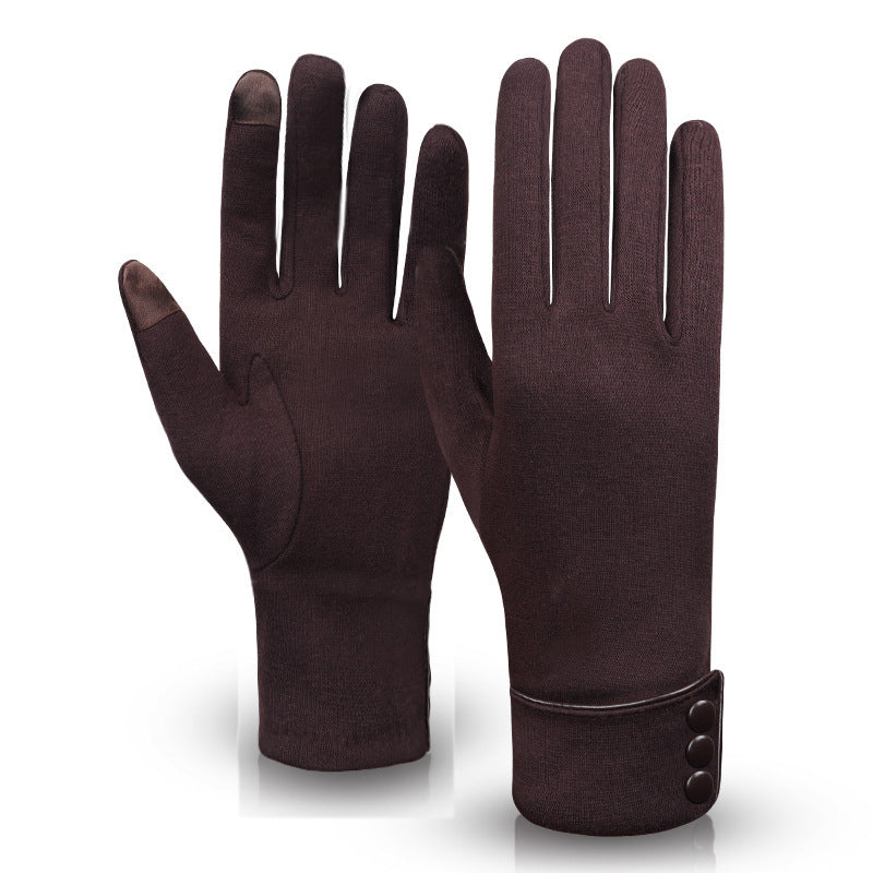 Non-velvet Gloves Touch Screen Female Outdoor