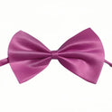 Simple Solid Color Bow Pet Collar