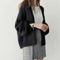 Knitted cardigan sweater coat