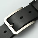 Cowhide Pin Buckle Belt Men's Single-layer Leather Punching Belt