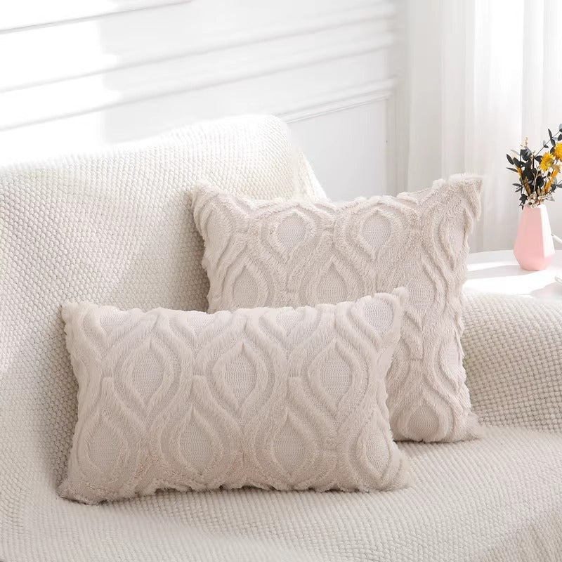 Modern Minimalist Diamond Plush Pillowcase Bed Head Cushion Cover