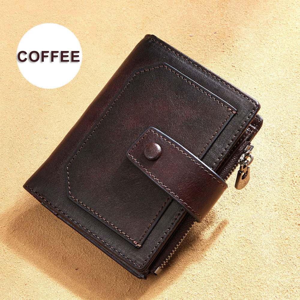 Men's Leather Wallet Three Fold Multi Card Space