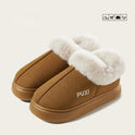 Fluff Cotton Slippers Warm With Velvet Indoor Platform Non-slip