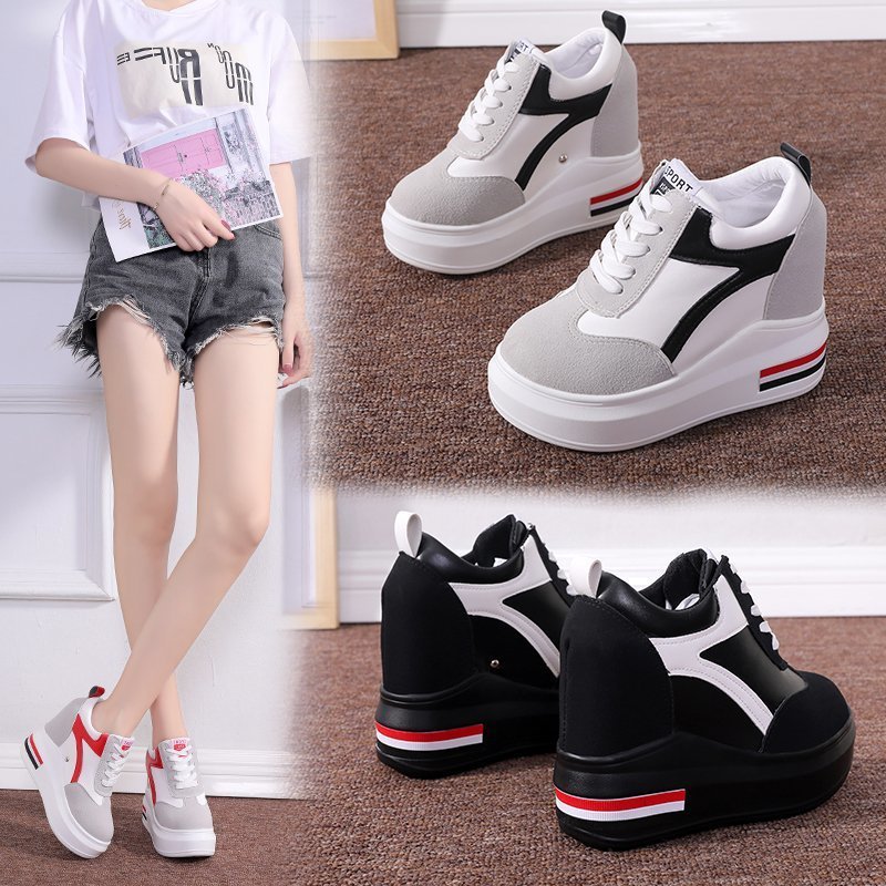 Women's Platform Height Increasing Insole Casual Shoes