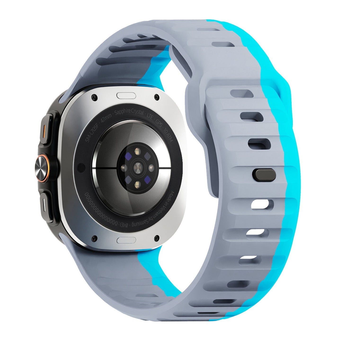 حزام سيليكون قابل للتطبيق على ساعة Ultra Wave Reverse Buckle مقاس 47 مم