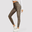 Fashion Leopard Print Leggings Stretch Slim Tight Waist Ankle-length Pants