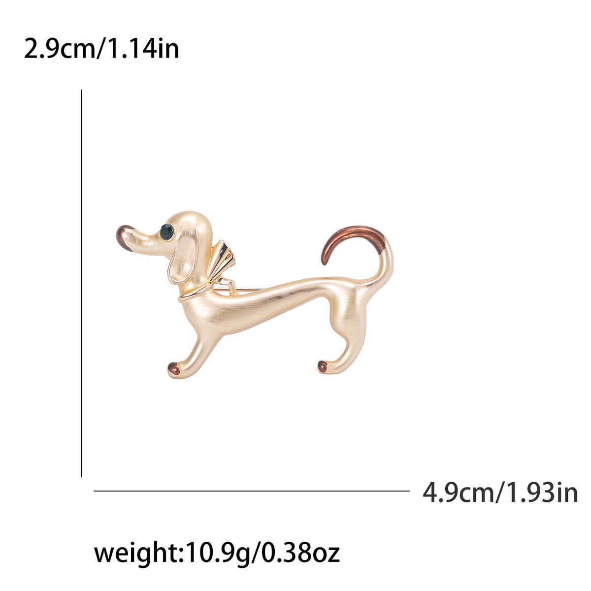 Cute Dripping Oil Sausage Dog Animal Pin Simple Same Style Breastpin Ornament