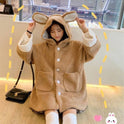 Fashion Winter Bear Ears Bear Tail Lamb Velvet Cute Loose Coat