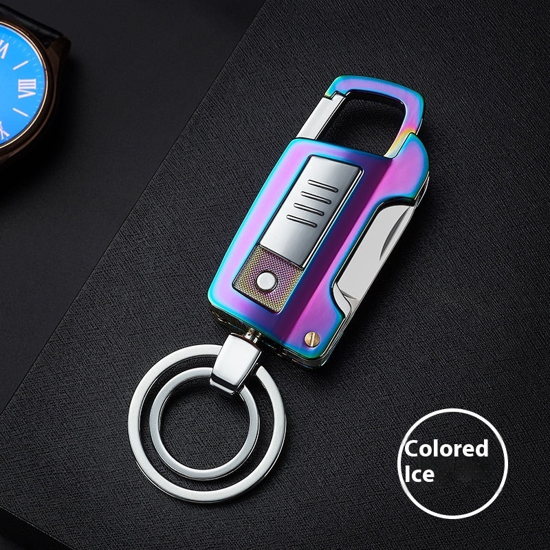 Multi-functional Keychain Pendant Cigarette Lighter USB Charging Lighter