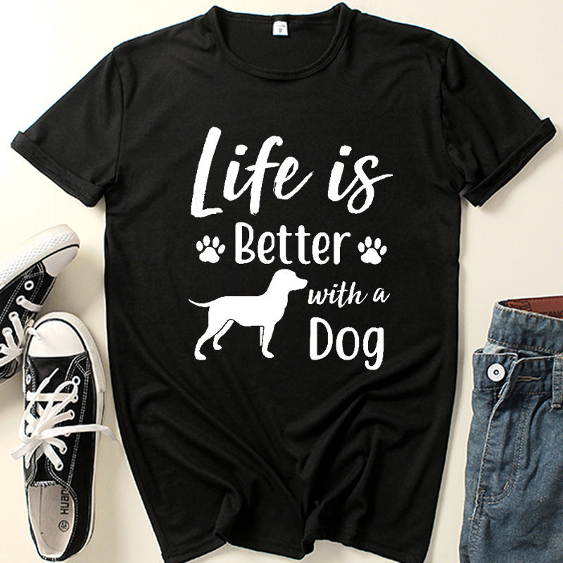 Our Dog Needed A Friend Letter Print Short-sleeve