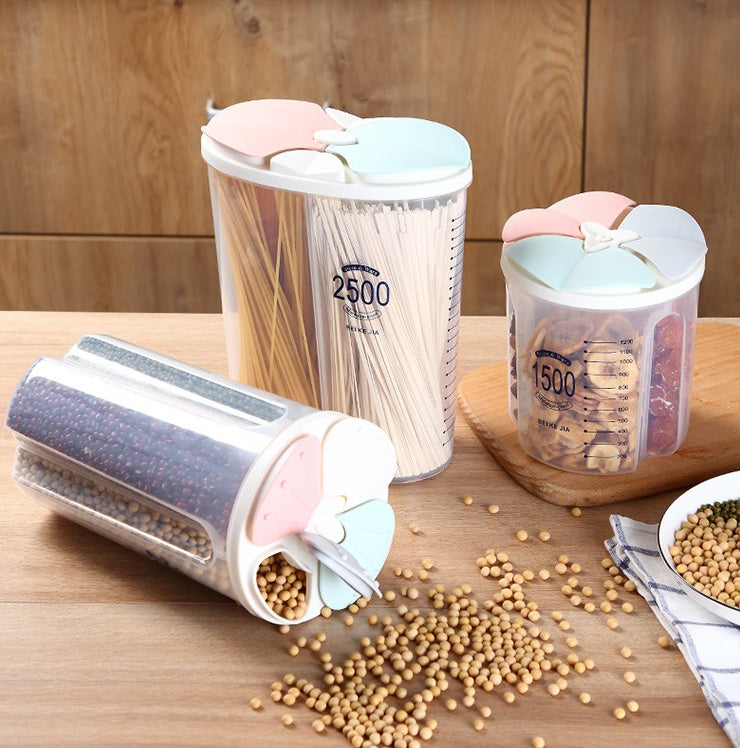 Healthy Containers Cereal Grain Dry Food Storage Tank Transparent Cover Plastic Case