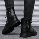 Winter Men's Shoes New Fashion Leather Boots Men's  Casual Trend