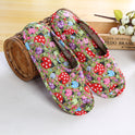 Women''s cotton quilted fabric soft bottom slippers